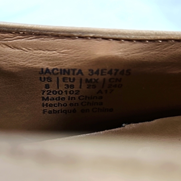 Calvin Klein Apricot Leather Loafers Sz 8 - Picture 4 of 8